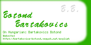 botond bartakovics business card